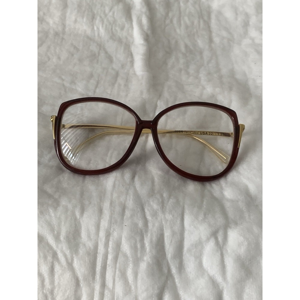 Penn Optics USA 32 925R Women's Plastic Oversize Glasses Reddish Frames Only